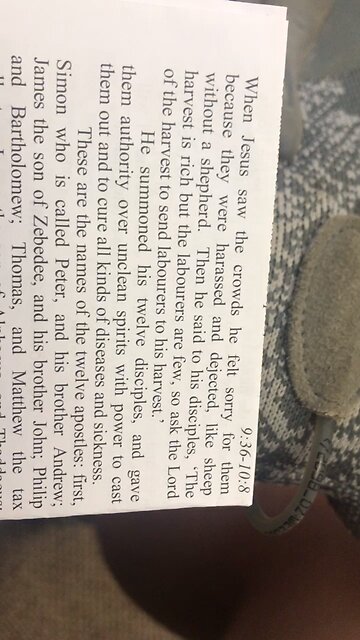 Sunday church : apostles cured sicknesses