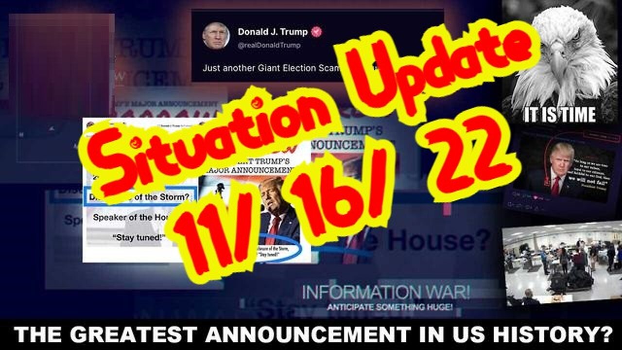 Situation Update: Anticipating TRUMP BIG announcement!