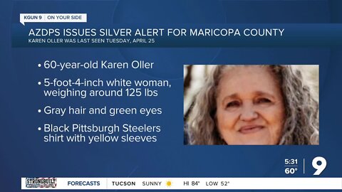 Arizona Department of Public Safety issues Silver Alert for missing 60-year-old woman