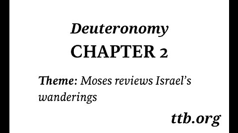 Deuteronomy Chapter 2 (Bible Study)