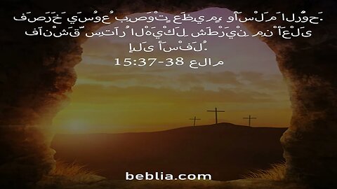 15:37-38 علام - آية الكتاب المقدس #الكتابالمقدس# كنيسة# الله# يسوع [SD]