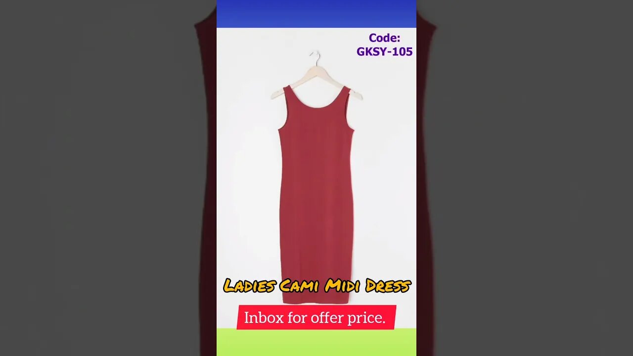 Ladies Cami Midi Dress