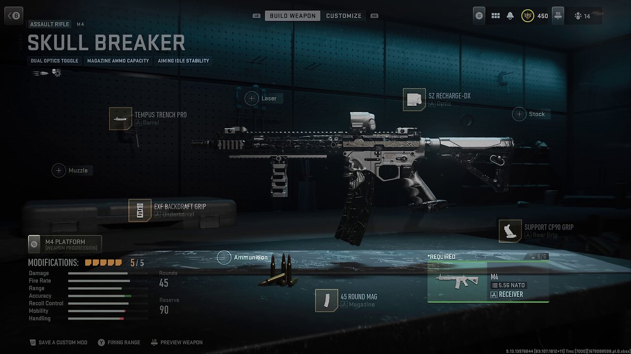 Skull Break M4 with Platinum Camo