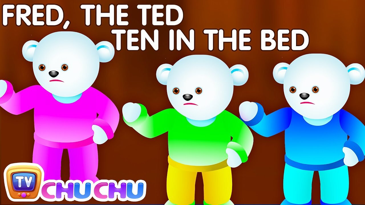 ten in the bed nursery rhyme with lyrics _cartoon