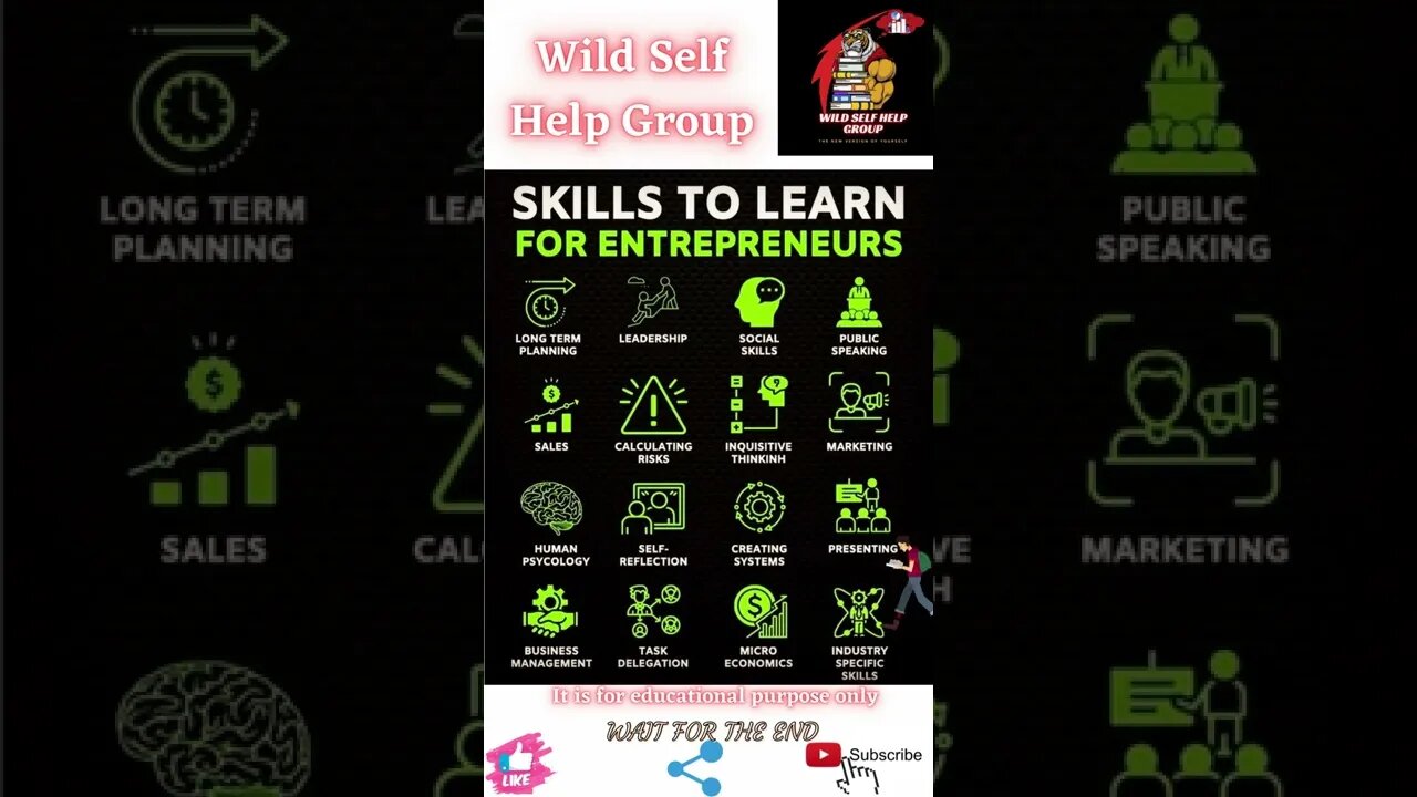 🔥Skills to learn as an entrepreneur🔥#shorts🔥#wildselfhelpgroup🔥22 May 2022🔥