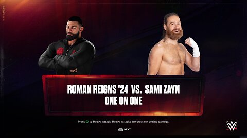 WWE 2k24 Roman Reigns vs Sami Zyan