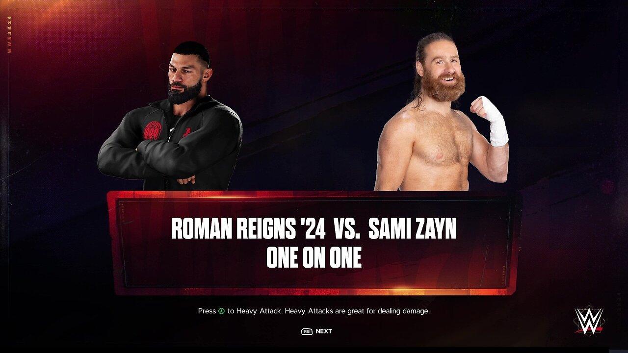 WWE 2k24 Roman Reigns vs Sami Zyan