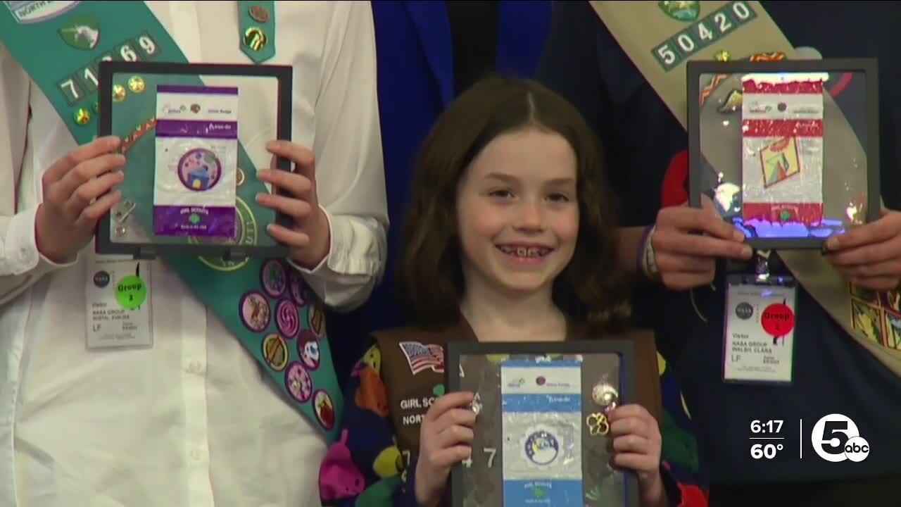 3 local Girl Scouts win merit badges that orbited the Moon on Artemis I