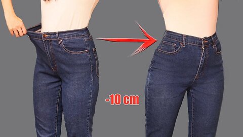 A sewing trick how to downsize jeans in the waist to fit you perfectly!.