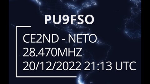 Contato DX CE2ND Neto, 20/12/2022 - 28.470MHZ - Banda de 10M