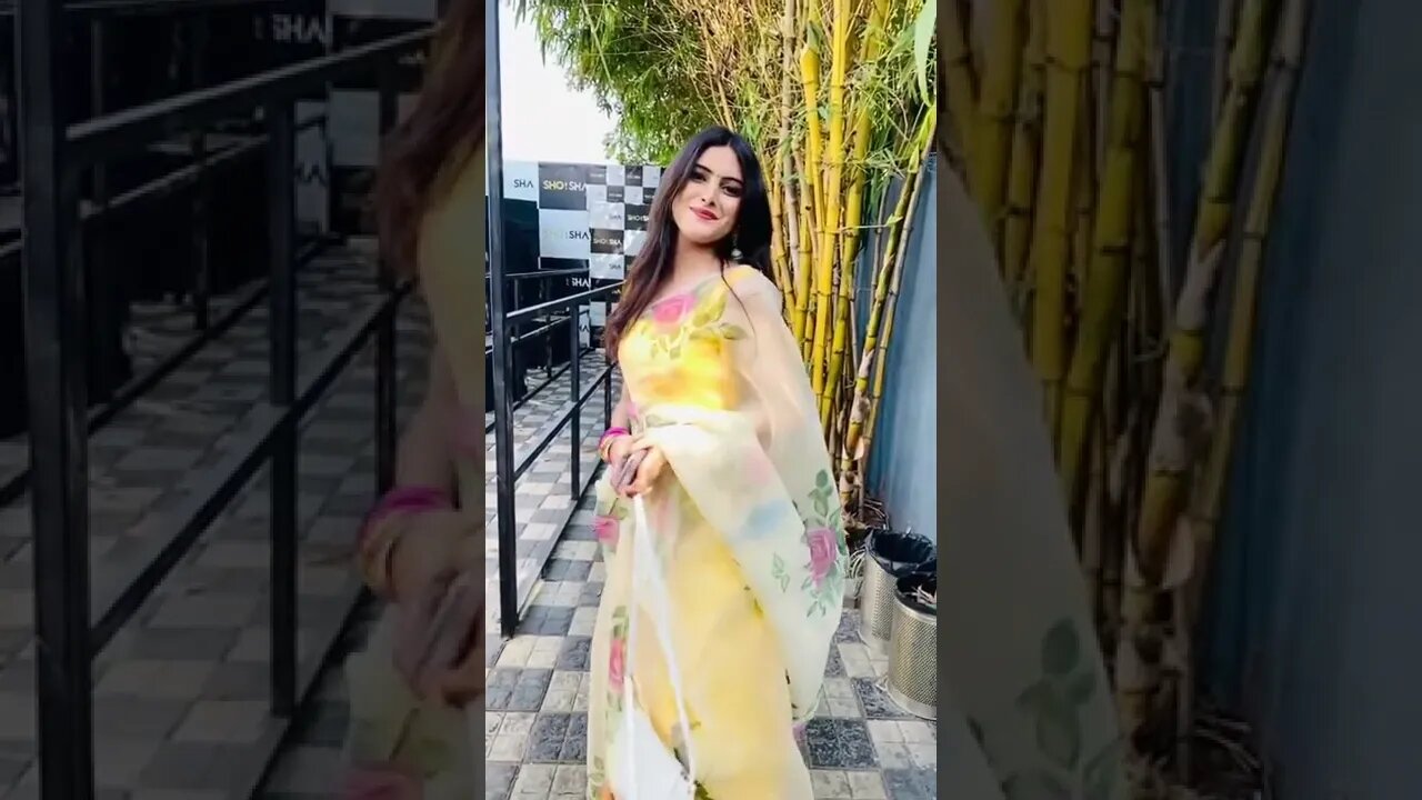 SareeFashion 😍 Clothing || Saree || Floral Print Organza Saree || Indian Styling Ideas