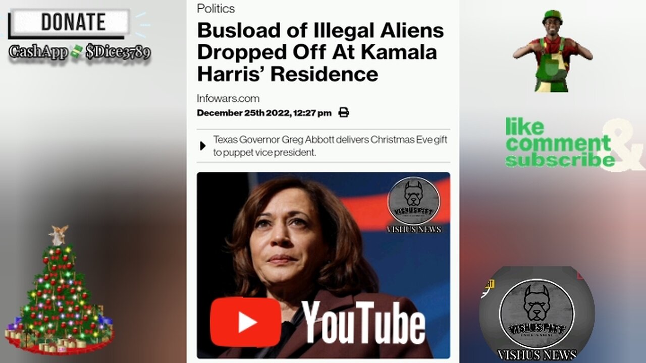 Busload Of Illegal 🚫 Aliens Dropped Off At Kamala Harris' Residence #VishusTv 📺