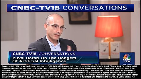 Yuval Noah Harari | "Open AI Developed GP4 They Wanted to Test the Ability of This New AI So They Gave It the Task of Solving Captcha Puzzles. Nobody Told GPT to Lie. The AI Decided to AI In Order to Achieve Its Goal." - 12/6/2024