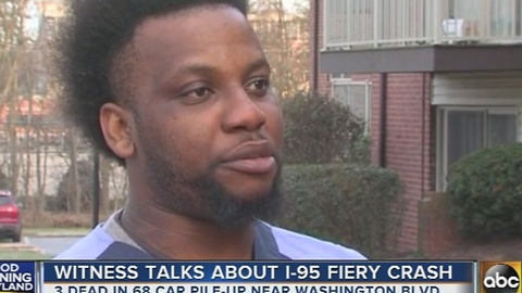 Witness talks about I-95 fiery crash