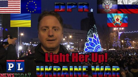 "Rebel" DPR Christmas Tree Lighting Ceremony In Donetsk