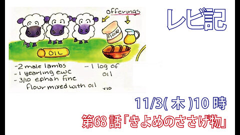 ｢きよめのささげ物｣(レビ14.10-13)みことば福音教会2022.11.3(木)