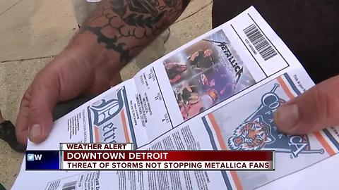 Threat of storms not stopping Metallica fans