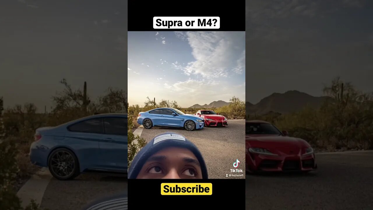 Supra Or M4? #bmw #supra #bmwm4 #car #fastcars #jdm #eurocars #toyota #automobile #shorts