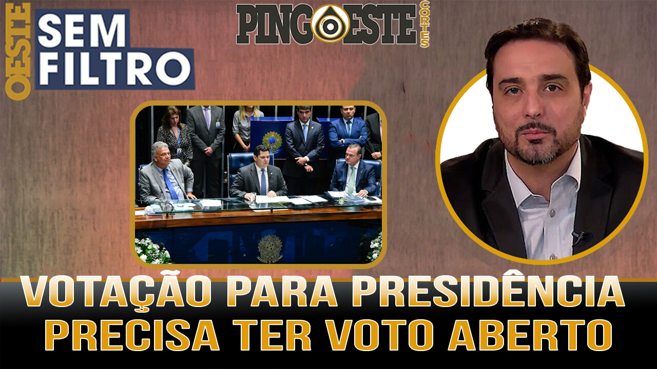 A votação para presidência no senado precisa ser de voto aberto SILVIO NAVARRO