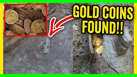 UNBELIEVABLE HIDDEN GOLD COINS DISCOVERED UNDERGROUND IN ITALY - ROMAN GOLD COINS!!