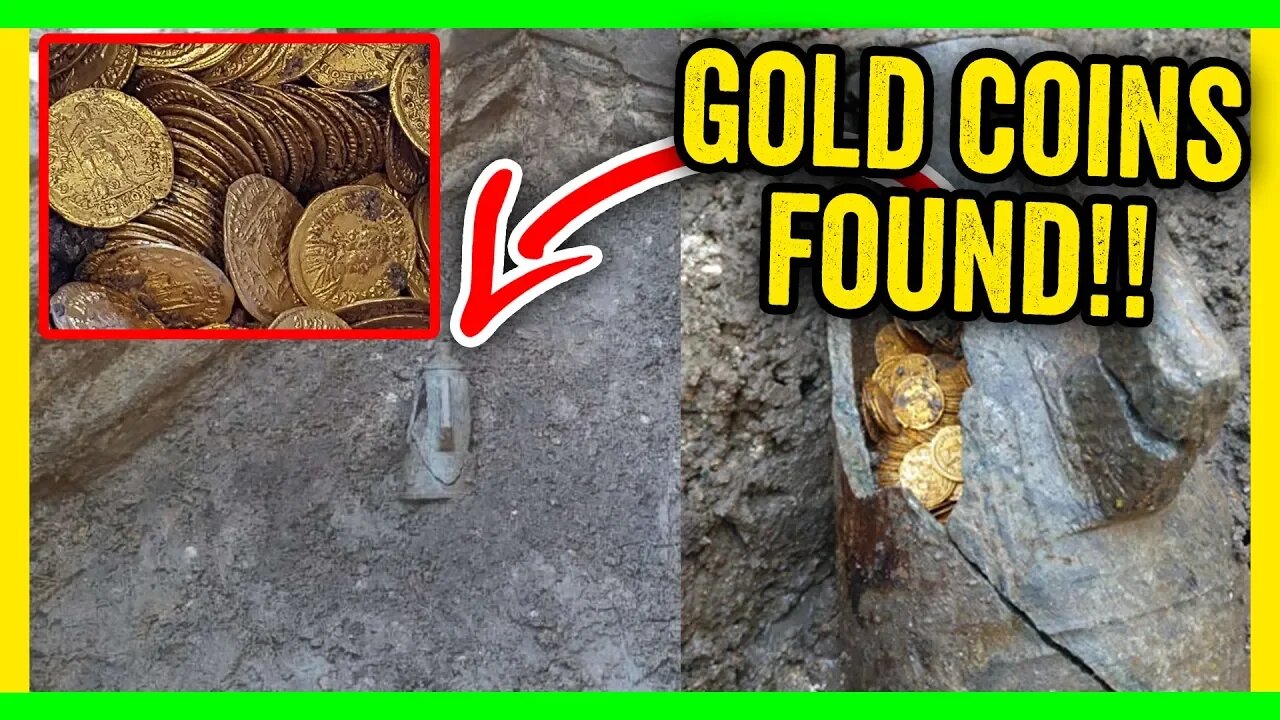 UNBELIEVABLE HIDDEN GOLD COINS DISCOVERED UNDERGROUND IN ITALY - ROMAN GOLD COINS!!