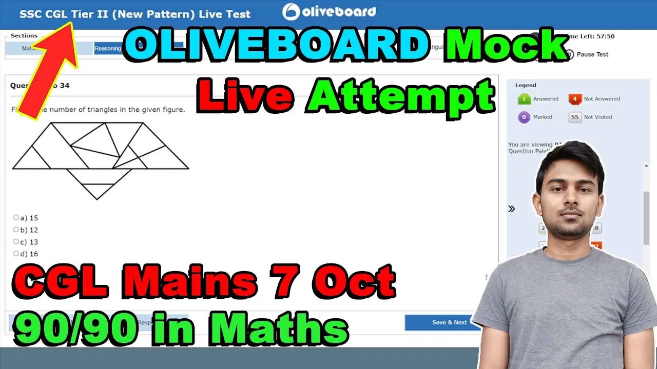 168/180 Section 1 Oliveboard SSC CGL Tier 2 Mock Live Attempt 7 Oct | MEWS Maths #ssc #oliveboard