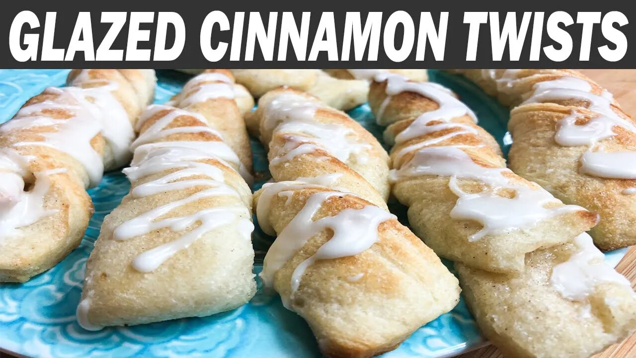 GLAZED CINNAMON TWISTS RECIPE | Easy Dessert Using Pizza Dough