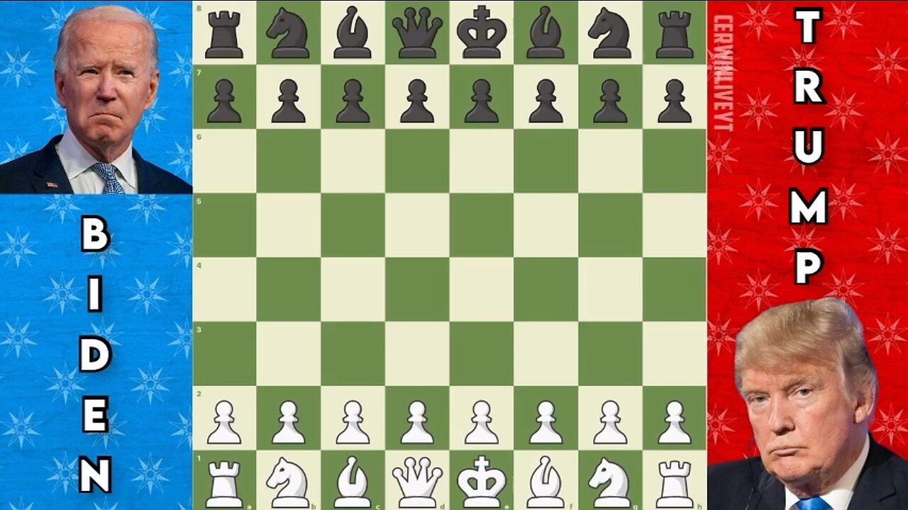 Trump and Biden play chess