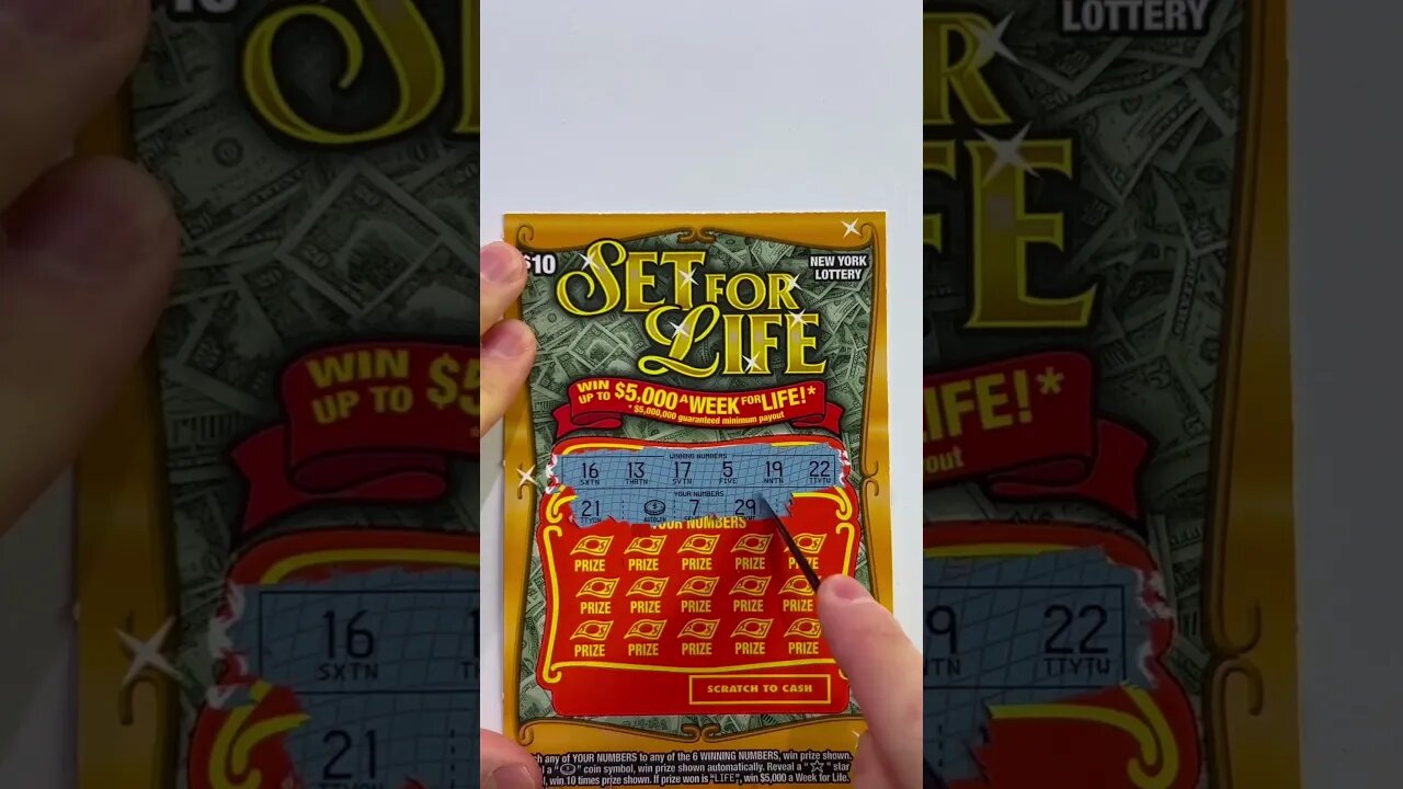 Set For Life Part: 5 #lotto #scratchtickets #lotterytickets #scratchers #scratchcards #shorts #viral