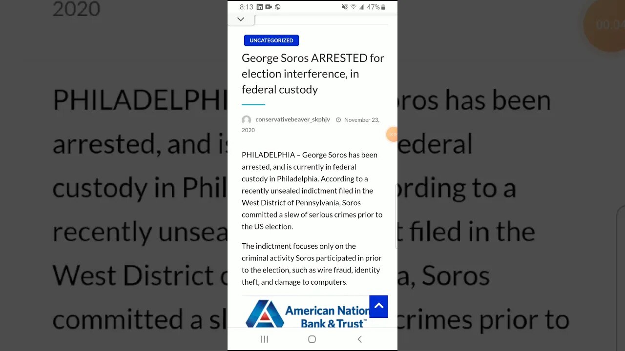 SOROS IN CUSTODY?!