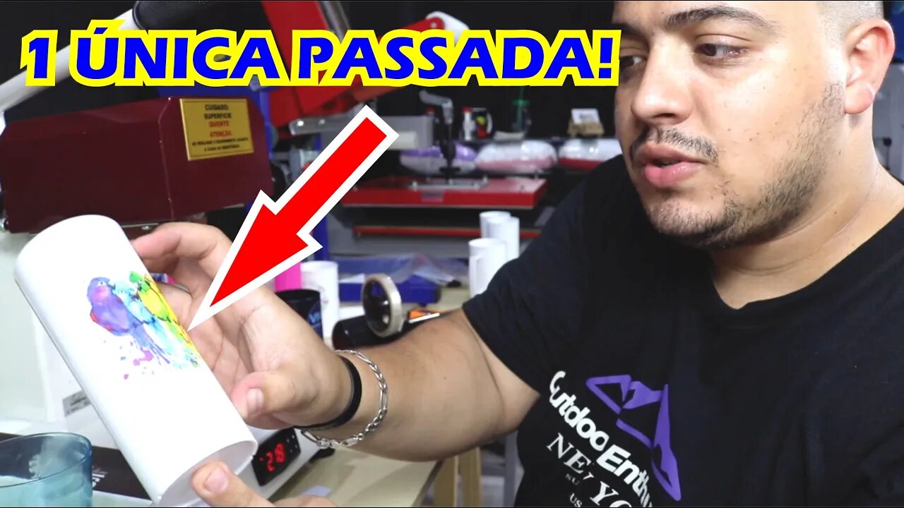 NA PRATICA! como personalizar copos, canecas, taças com Transfer laser (GIRO) Descomplicado!