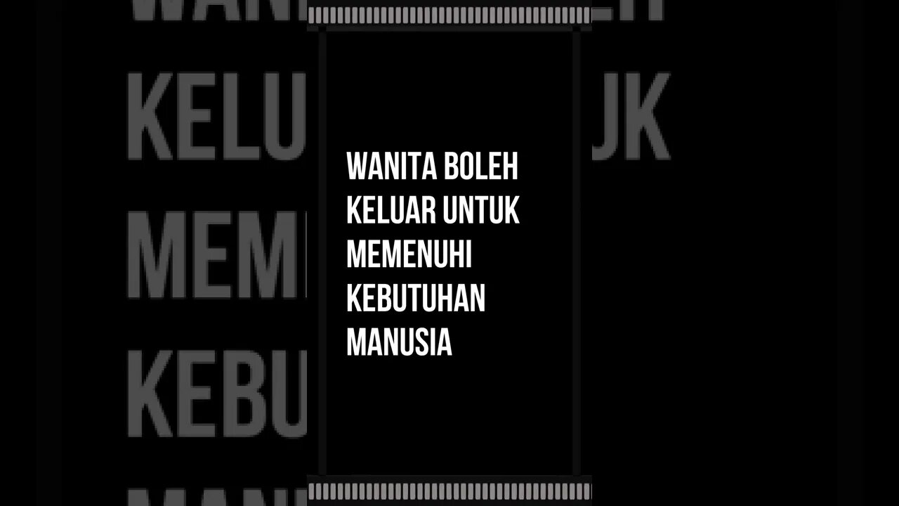 Wanita boleh keluar untuk memenuhi kebutuhan manusia