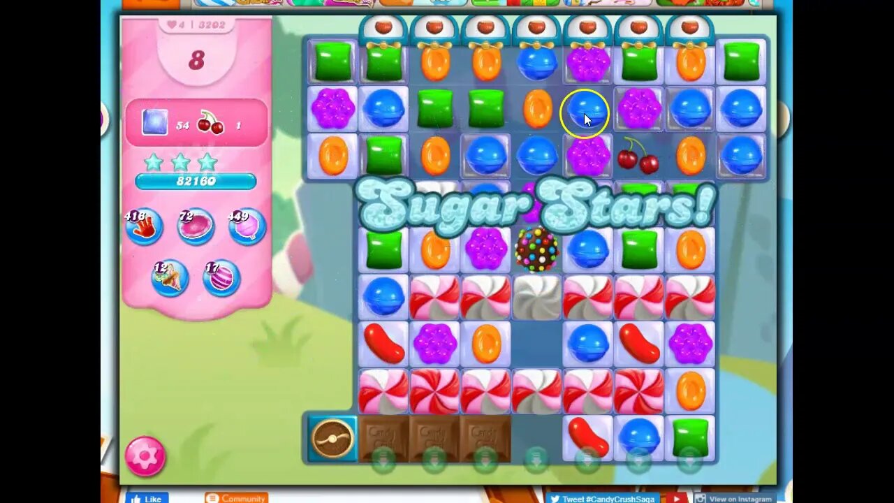 Candy Crush Level 3202 Talkthrough, 13 Moves 0 Boosters