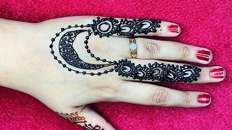 Mehndi design _ Beautiful back hand henna design _ Easy henna design