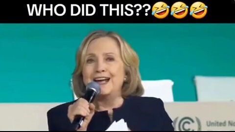 HILLARY - IT’S BECAUSE OF CLIMATE CHANGE….😂😂😂