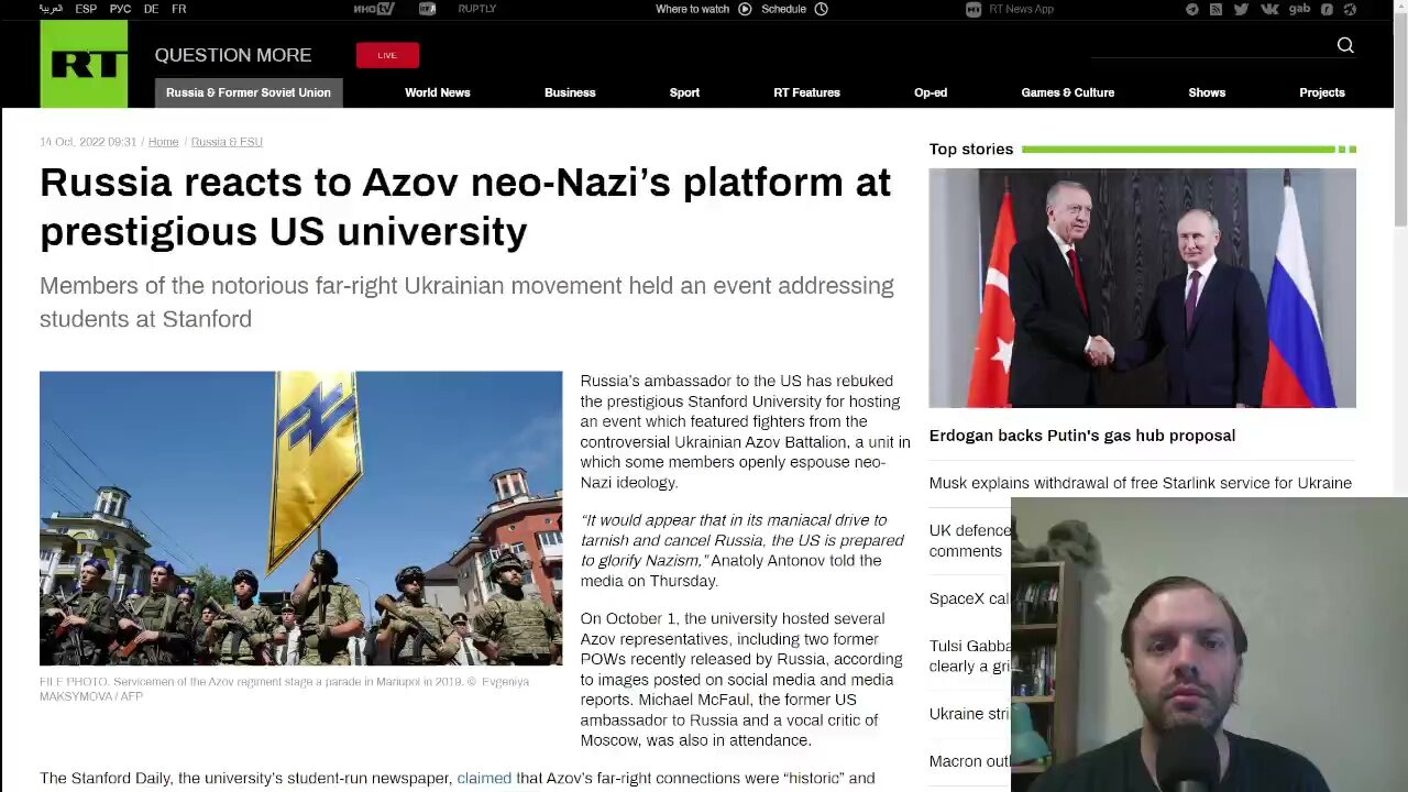 US Universities hosting neo-Nazi Azov fighters