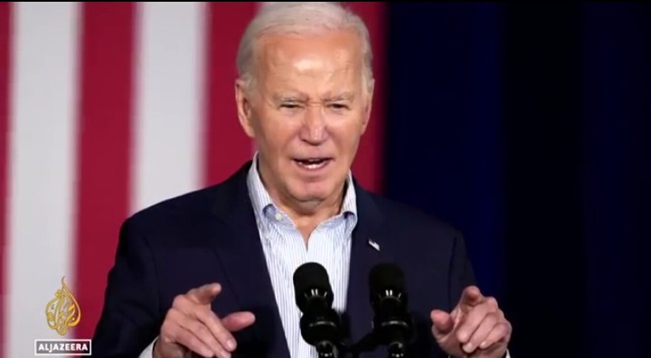 "Palestinian supporters disrupt Biden event accusing him of having blood on his hands."