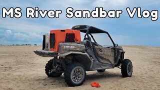 Dogs Play On Mississippi River Sandbar - Vlog