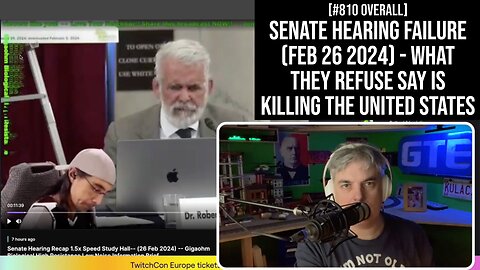 Senate Hearing failure (Feb 26 2024) - What they refuse to say is killing the United States