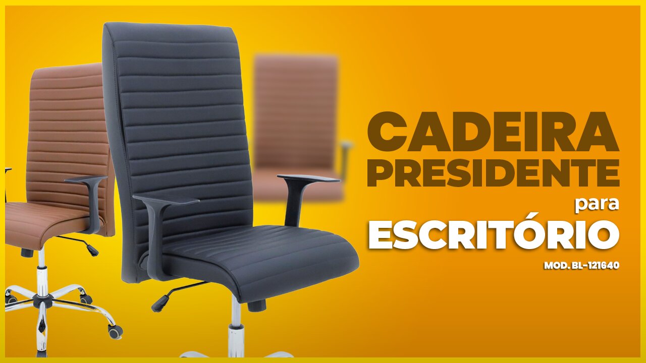 Cadeira Esteirinha Presidente - Linha PREMIUM - Lenharo Mega Store Mod. BL-121640