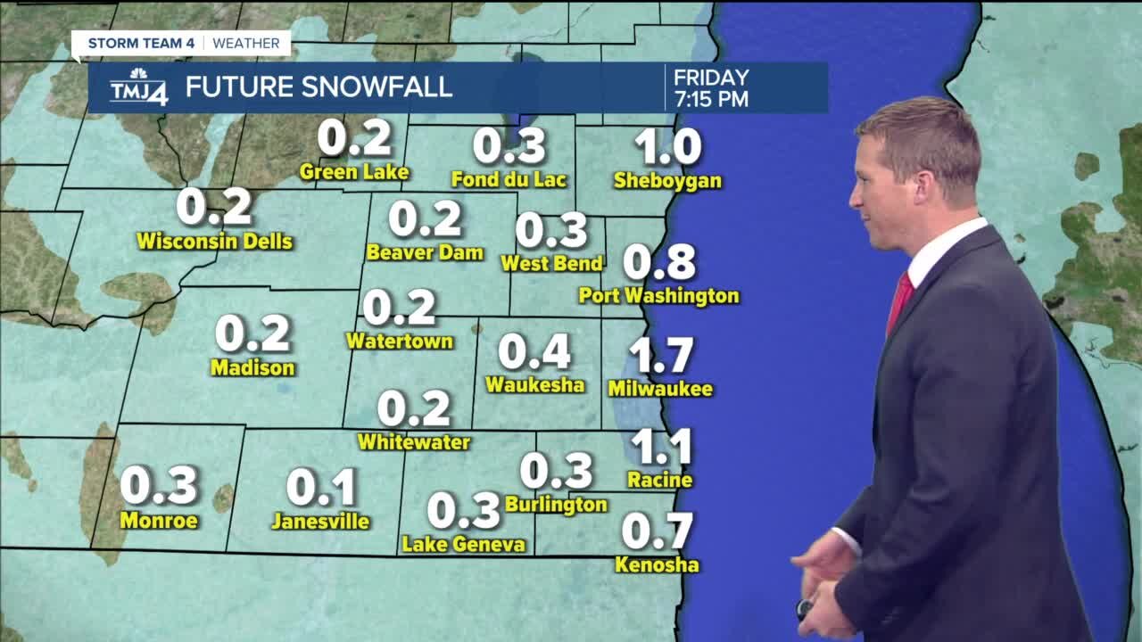 Mild temperatures Thursday with snow showers possible overnight