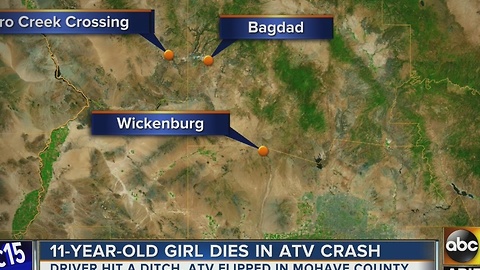 11-year-old girl dies in ATV crash in Mohave County