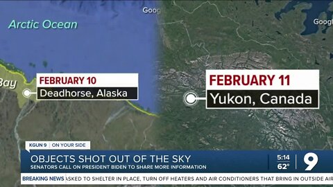 Objects shot from sky by US military