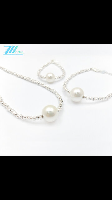 925 Silver pearl jewelry set Simple and Elegant Bridesmaid Jewelry Set Maid Of Honor Gift07