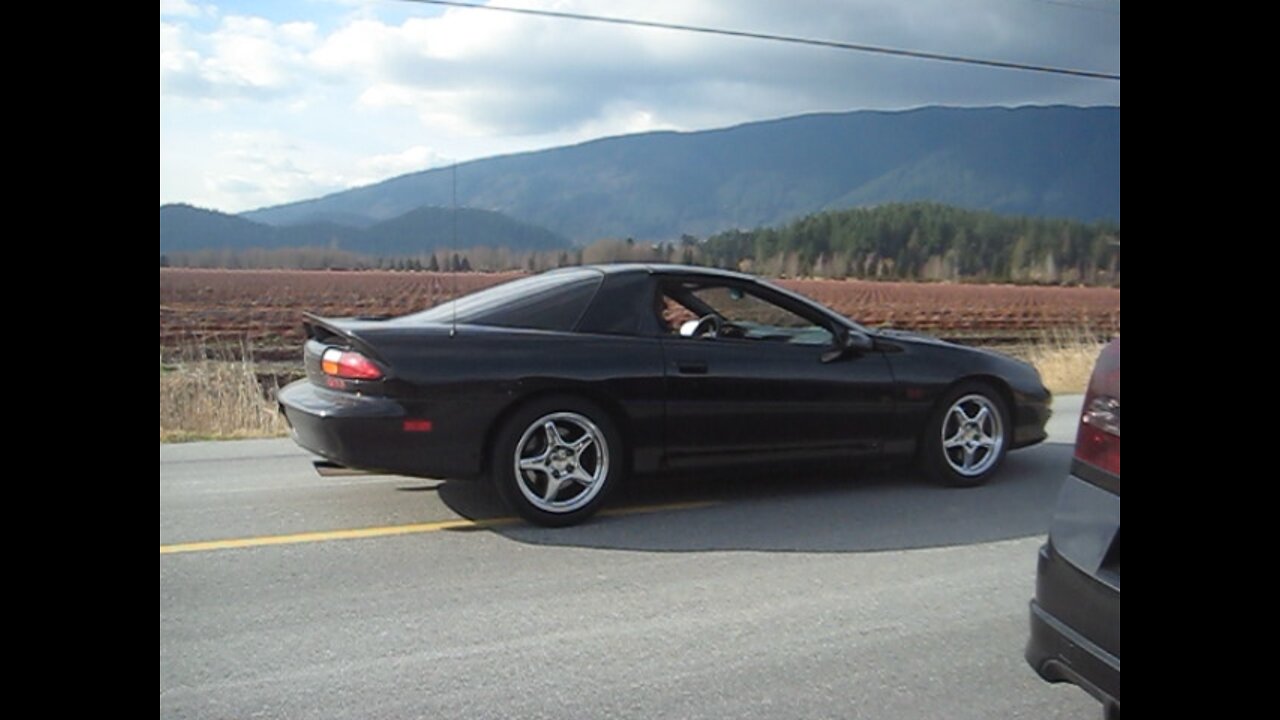 2002 Camaro SS burning tires.