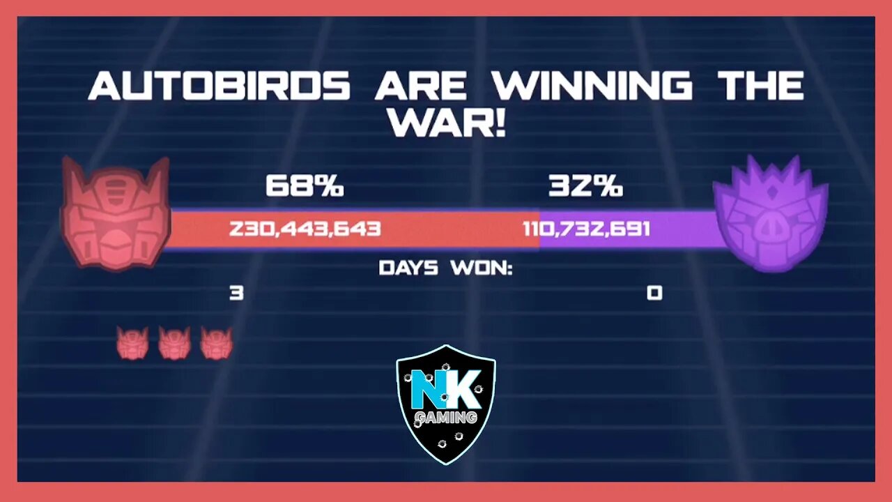 Angry Birds Transformers 2.0 - War Pass Day 3 Results + Mirage & Major Shockwave In Action