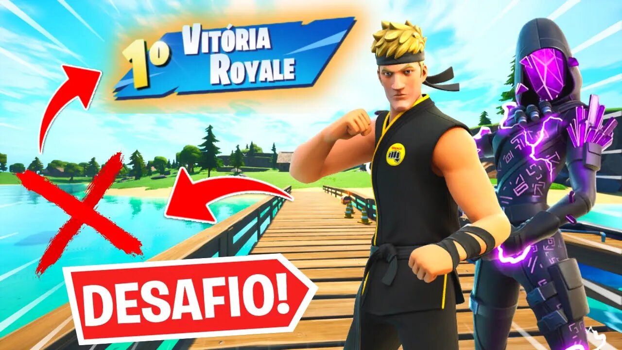 DESAFIO NÃO PODE ENTRAR NA ÁGUA NO FORTNITE !!!