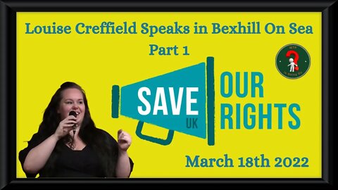 Louise Creffield speaks in Bexhill On Sea Part 1