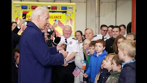 Biden's Arrival at Dublin Airport April 2023...Hyper-real mask?