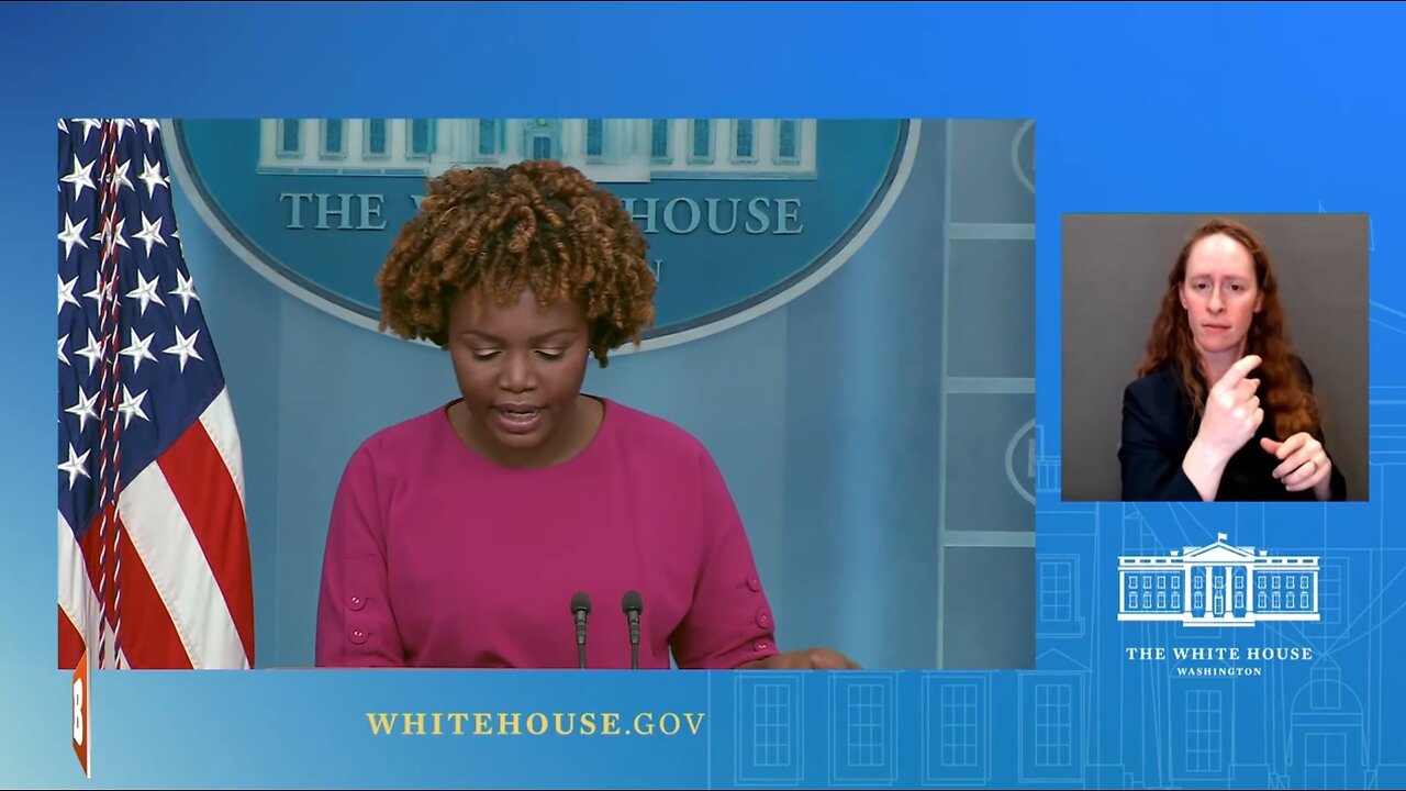 WH Press Secretary Karine Jean-Pierre speaking with reporters...